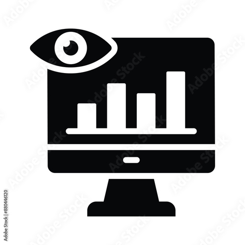 Data monitoring vector design in modern style isolated on white background