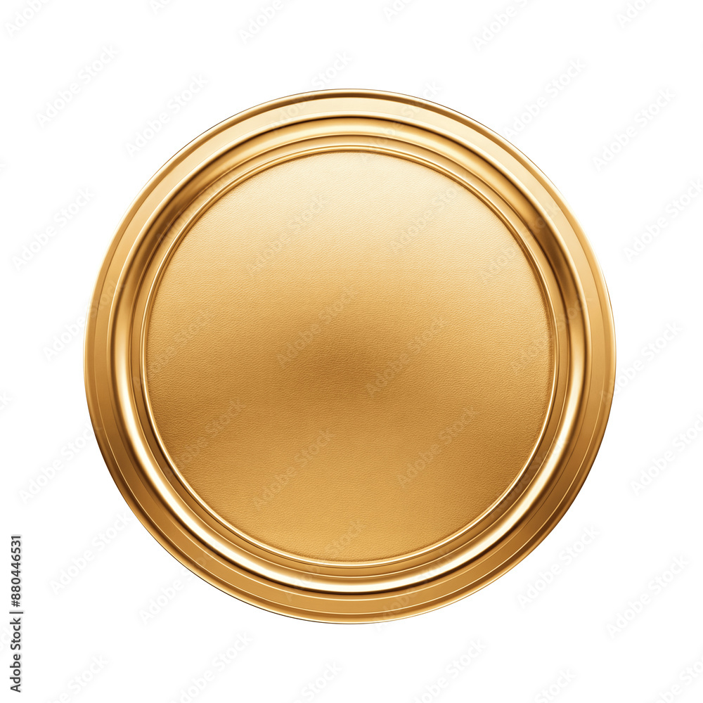 Blank golden award in minimalist simple design. First place medal isolated Blank golden award in minimalist simple design. First place medal isolated