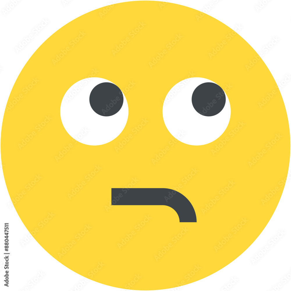 Vector Icon thinking, emoji, emotion, smiley, feelings Vector Icon thinking, emoji, emotion, smiley, feelings