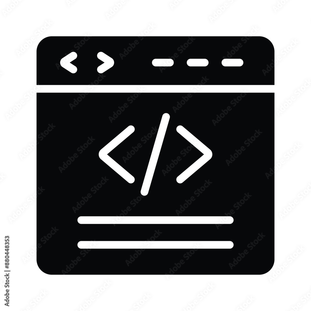 An icon of web coding in modern style, easy to use icon An icon of web coding in modern style, easy to use icon