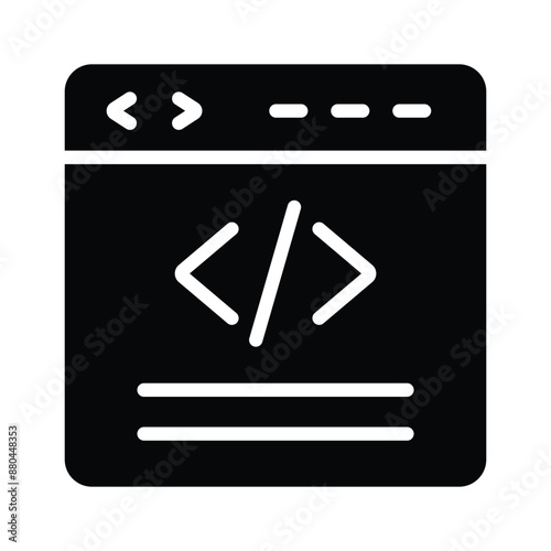 An icon of web coding in modern style, easy to use icon