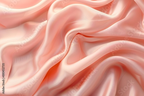 Luxurious Soft Pink Silk Fabric with Elegant Folds