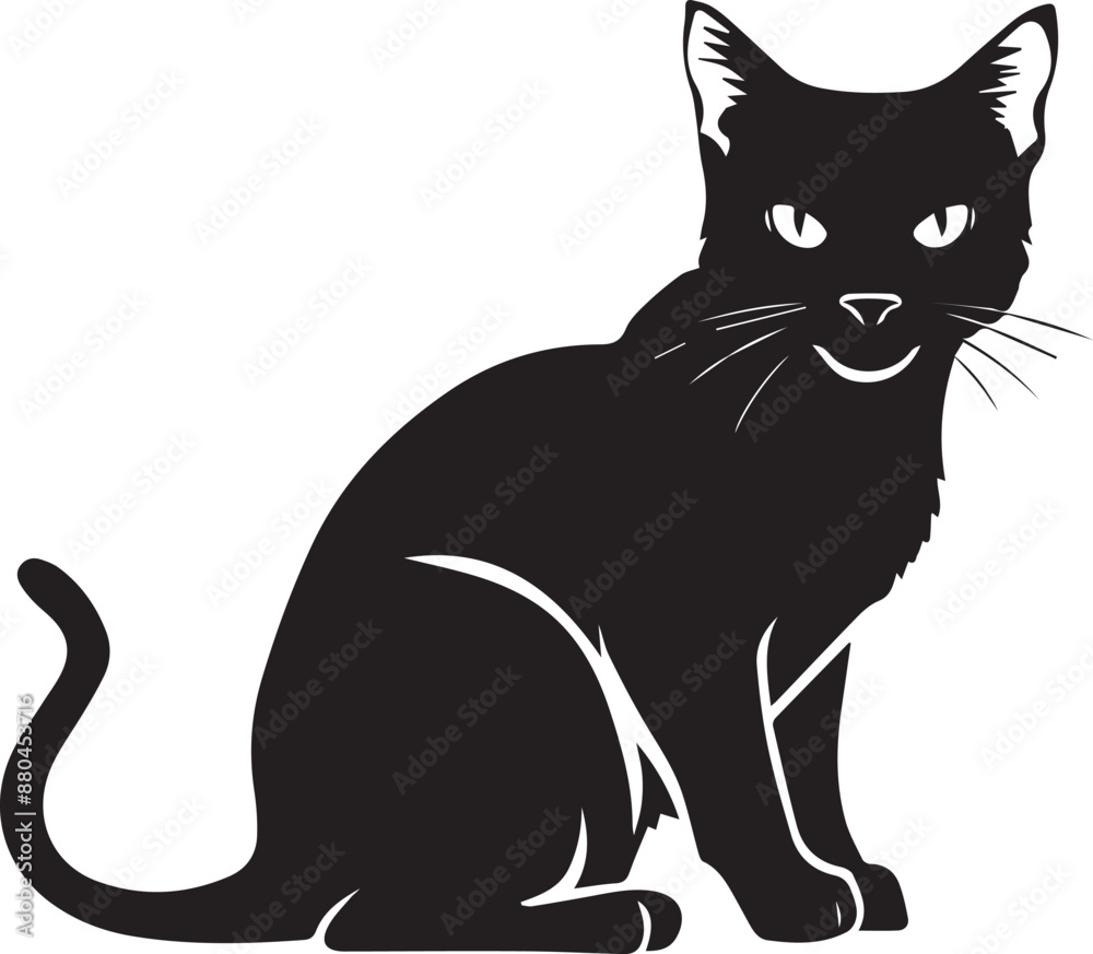 Obraz premium black and white cat