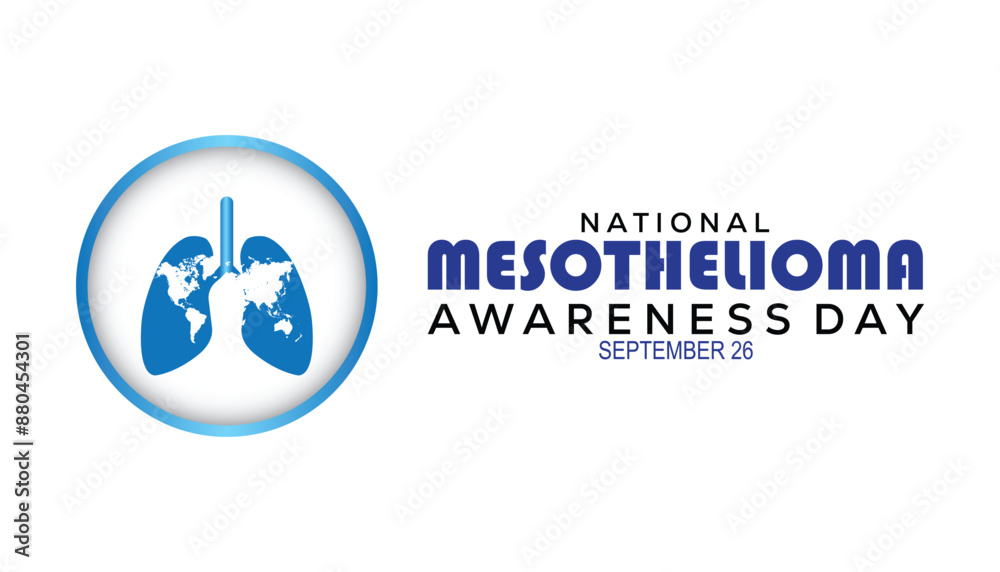 Obraz premium mesothelioma awareness day is observed every year on September. banner design template Vector illustration background design.