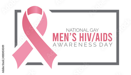 NATIONAL GAY MEN’S HIV AIDS AWARENESS DAY is observed every year on September. banner design template Vector illustration background design.