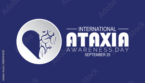 international ataxia awareness day is observed every year on September. banner design template Vector illustration background design.