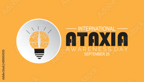 international ataxia awareness day is observed every year on September. banner design template Vector illustration background design.