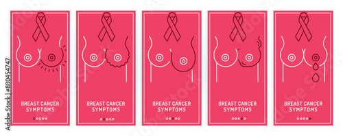 Breast carcinoma, adenocarcinoma symptoms. Malignant breast growth signs.