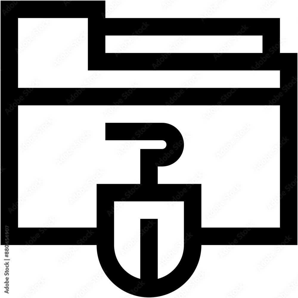 Vector Icon mouse, folder, files and folders, storage, data Vector Icon mouse, folder, files and folders, storage, data