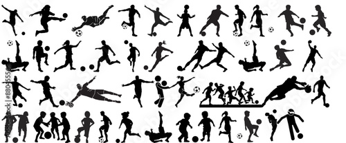 vector illustration of football silhouette, silhouette of football player, foot ball silhouette, for poster and banner. football player silhouette svg, outline silhouette football clipart,