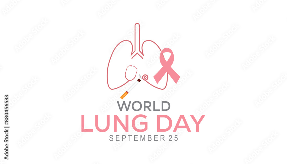 World Lung Day is observed every year on September. banner design template Vector illustration background design. World Lung Day is observed every year on September. banner design template Vector illustration background design.