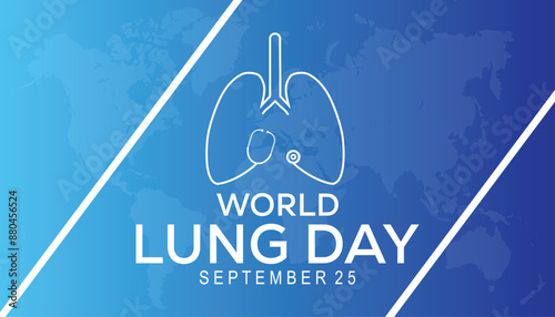 World Lung Day is observed every year on September. banner design template Vector illustration background design.
