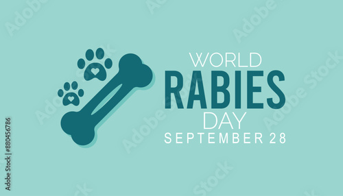 World Rabies Day is observed every year on September. banner design template Vector illustration background design.