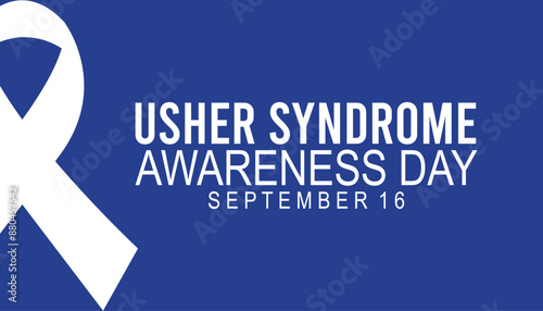 Usher Syndrome Awareness Day is observed every year on September. banner design template Vector illustration background design.