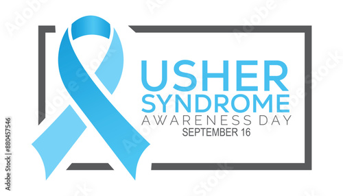 Usher Syndrome Awareness Day is observed every year on September. banner design template Vector illustration background design.