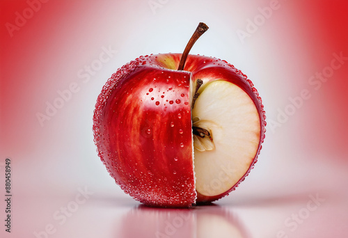 Lustrous Red-White Apple photo