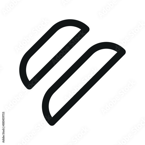 Car door threshold protection UI icon, door edge step dust shield cover minimal line vector symbol
