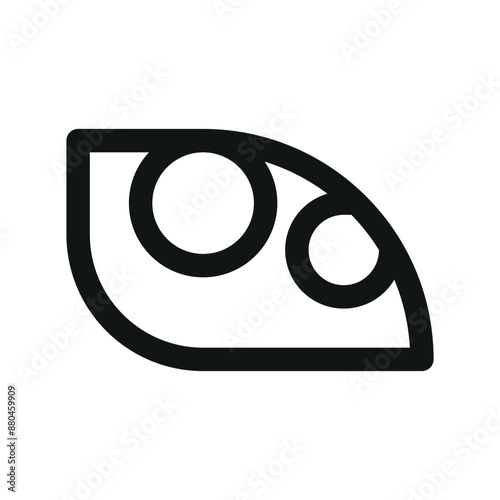 Car headlamp UI icon, car headlight minimal line vector symbol