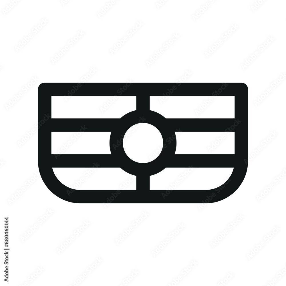 Car grill UI icon, car front grille minimal line vector symbol Car grill UI icon, car front grille minimal line vector symbol