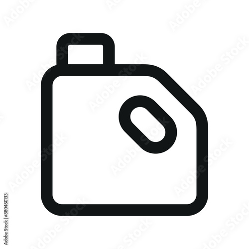 Plastic canister with handle UI icon, car technical fluid minimal line vector symbol