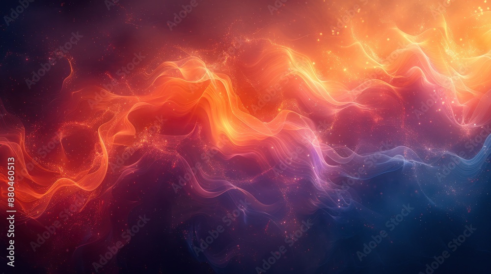 Abstract Cosmic Nebula with Wavy Lines Abstract Cosmic Nebula with Wavy Lines