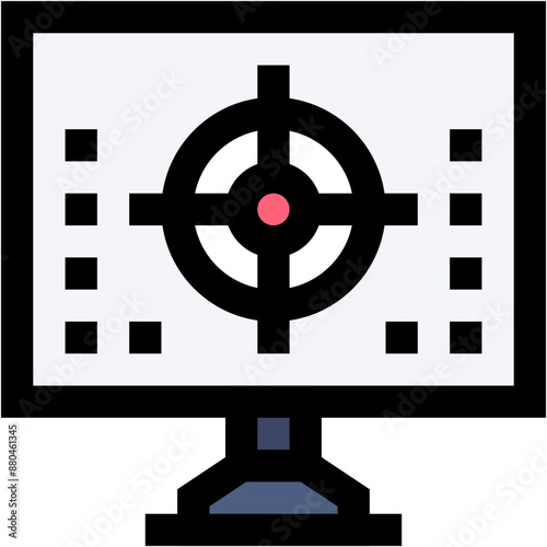 Vector Icon mission, purpose, goal, target, process