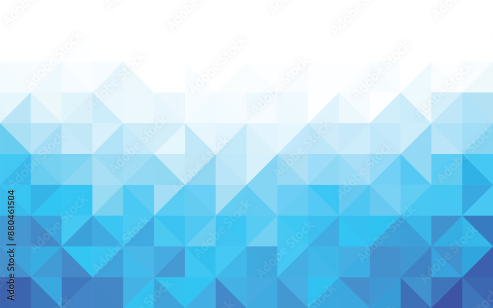 Abstract geometry triangle blue mosaic texture background pattern.