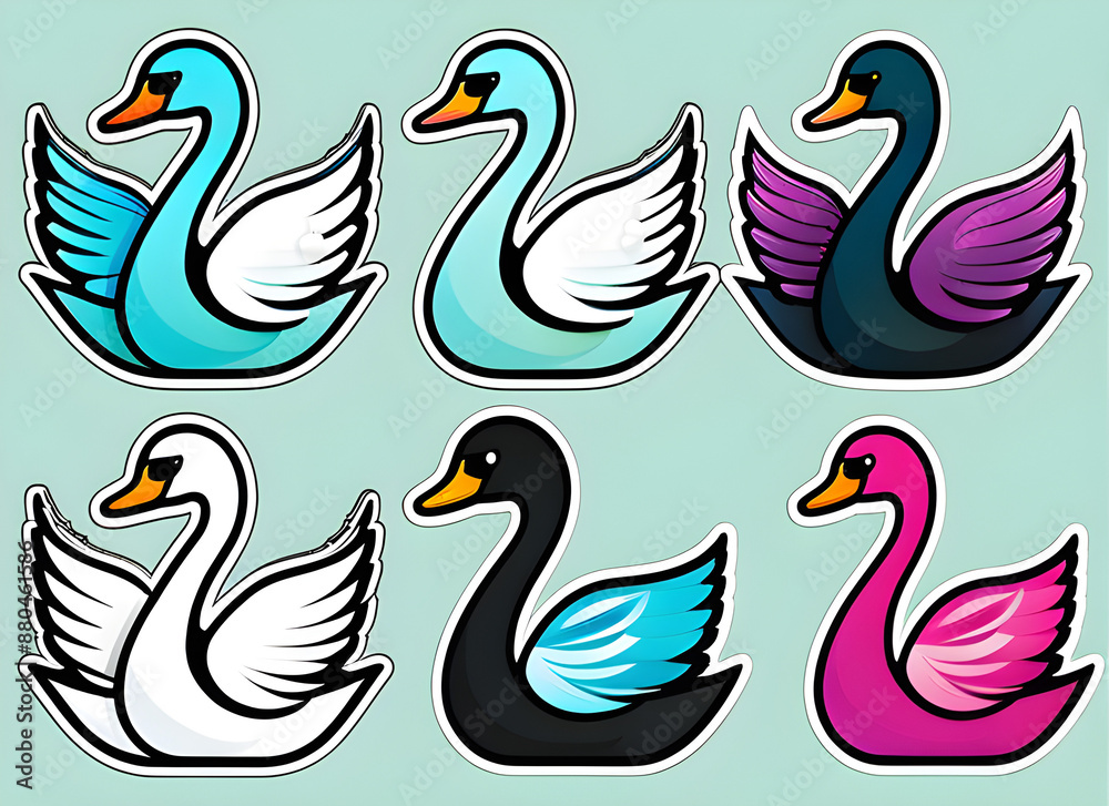 Fototapeta premium Swan generative ai