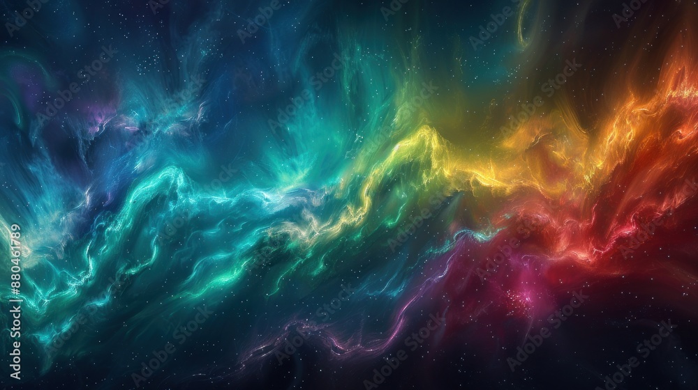 Cosmic Nebula with Vibrant Colors Cosmic Nebula with Vibrant Colors