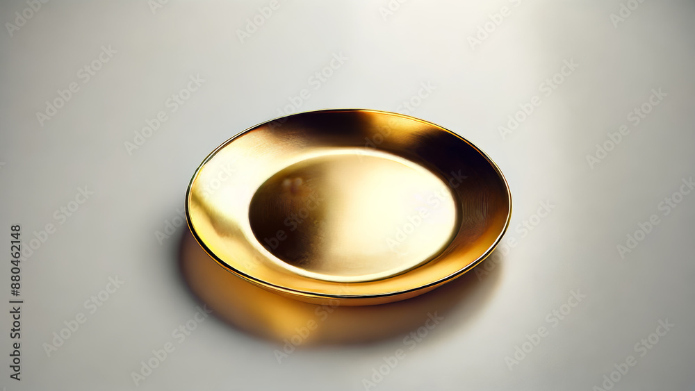Polished gold plate perfect for dining Polished gold plate perfect for dining