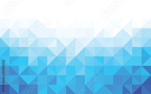 Abstract geometry triangle blue mosaic texture background pattern.