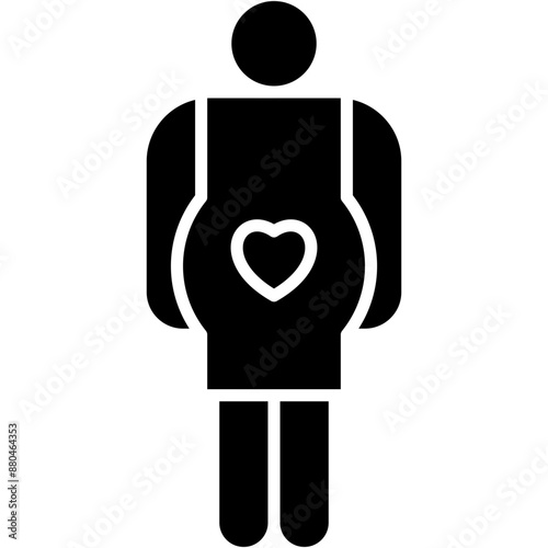 Vector Icon pregnant, pregnancy, kid and baby, fertility, gestation