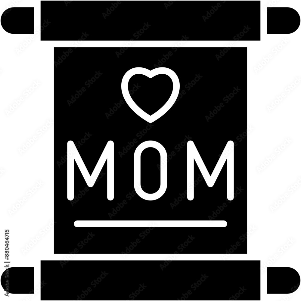 Vector Icon invitation, card, mothers day, mom, party Vector Icon invitation, card, mothers day, mom, party
