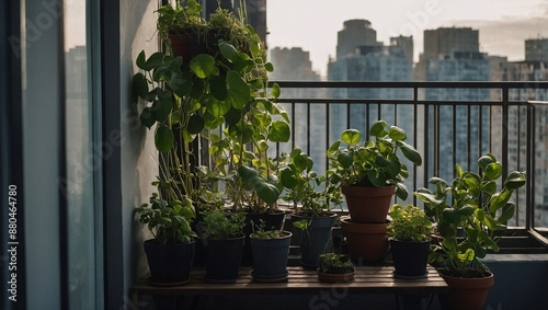 Urban Balcony Garden with Mine Money Plant