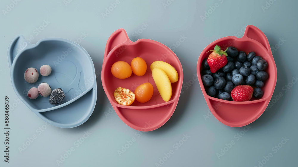 A top view of children's tableware including a silicone bib and a bowl, ideal for serving baby food and other kid-friendly dishes.
A top view of children's tableware including a silicone bib and a bowl, ideal for serving baby food and other kid-friendly dishes.