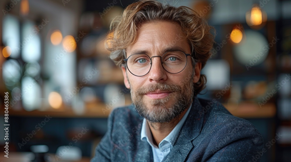 Portrait of a Man in a Cafe Portrait of a Man in a Cafe