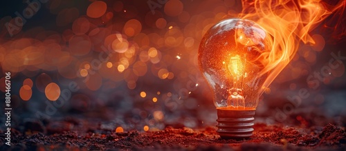 Burning Idea, A Lightbulb on Fire