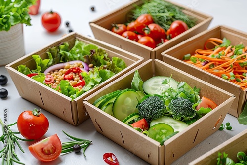 Delicious and Healthy Food in EcoFriendly Packaging photo