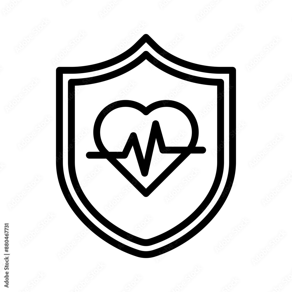 health protection icon line vector design health protection icon line vector design