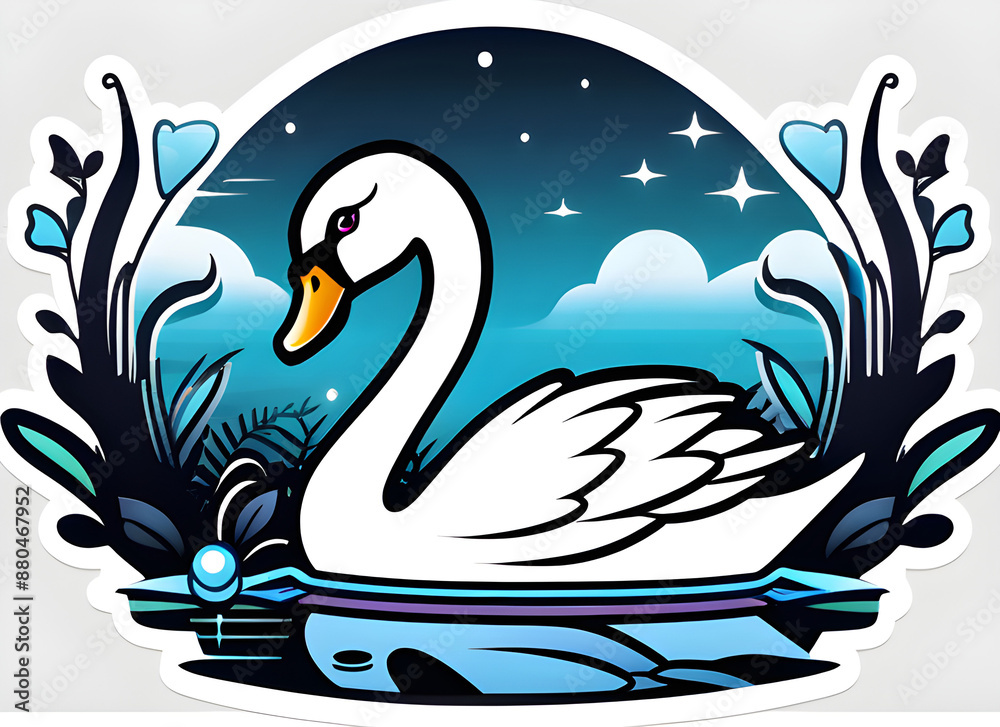 Obraz premium Swan generative ai