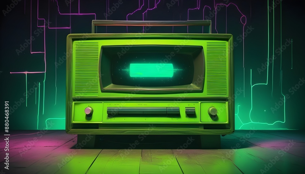 Fototapeta premium Clear Plain Shiny Warm Soft Vintage Bokeh Cloudy Wave Like Geometric Green Background or Texture