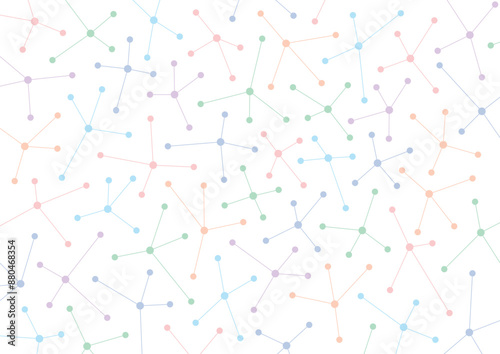colorful molecule symbols. mixed molecule symbols. molecules background for education, science world
