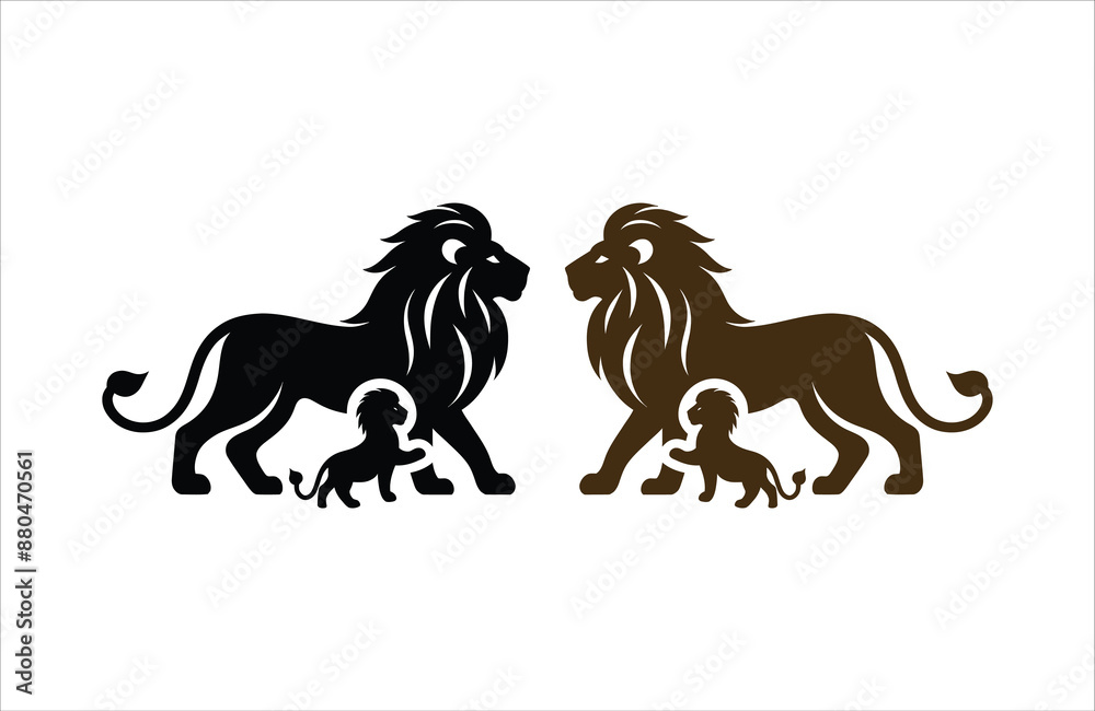 Lion silhouette vector illustration artwork Lion silhouette vector illustration artwork