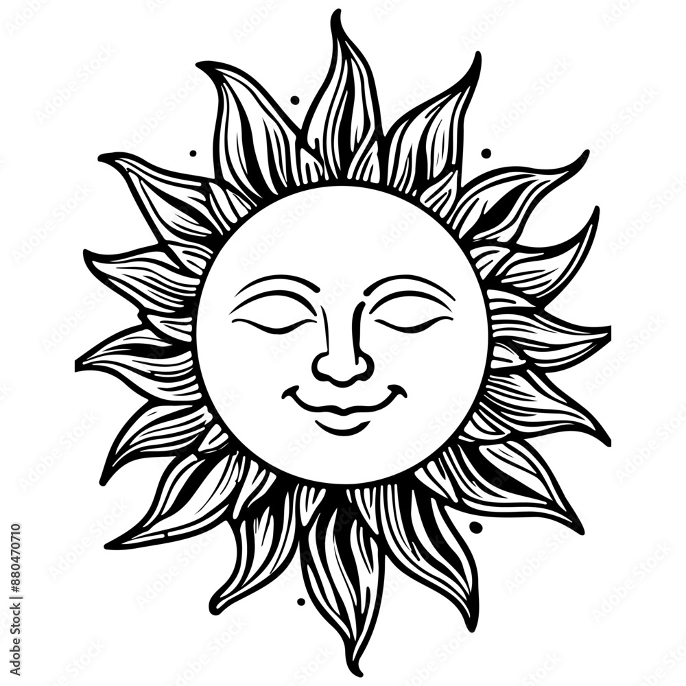 Engrave sun realistic, ink sketch of black silhouette outline, transpiderarent background Engrave sun realistic, ink sketch of black silhouette outline, transpiderarent background