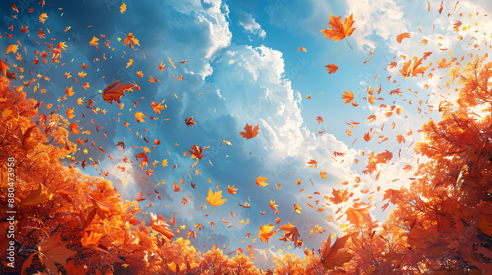 The sight of fall leaves dancing in the wind The sight of fall leaves dancing in the wind