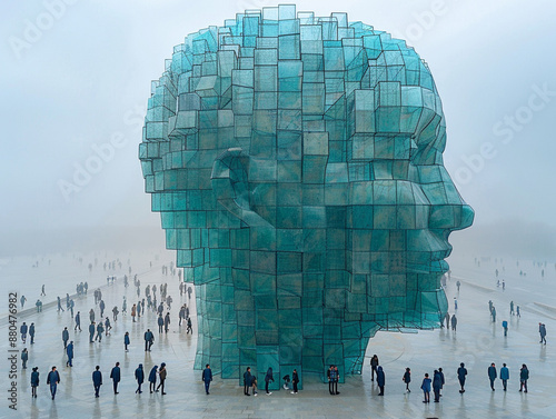 Concept AI in medicine and science, AI generated