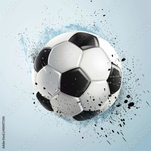 Soccer Ball in Mid-Air During Game