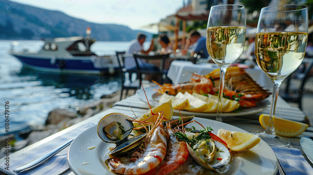 Seafood on a table Seafood on a table