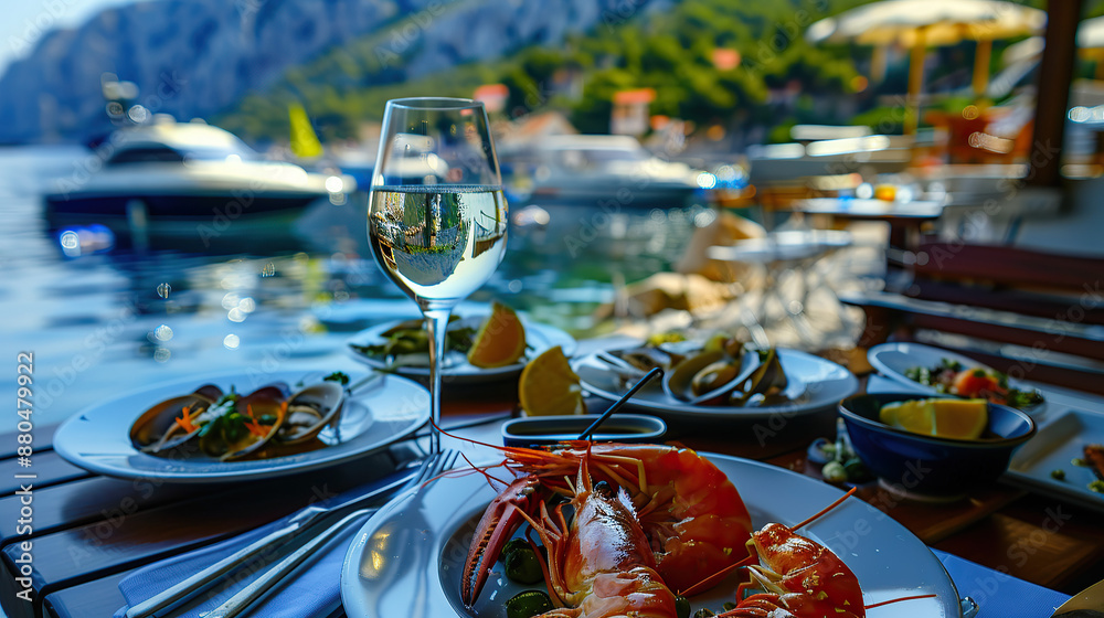 Table set for a dinner