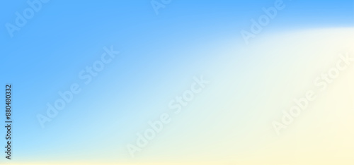 Blue summer cloudscape abstract wallpaper. Smooth flowing blue and cream cloudy sky abstraction background template. Vector Illustration. 